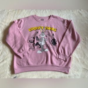 Women's Looney Tunes Graphic Sweatshirt Pink size XXL (Junior)